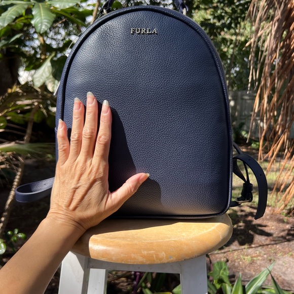 Furla Medium sized Navy Blue Backpack Leather, NEW w tags price firm main image 5